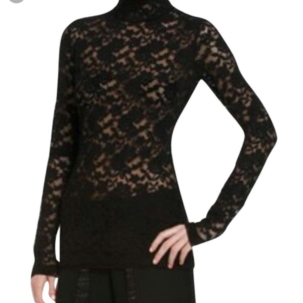 Bcbg Black lace turtleneck